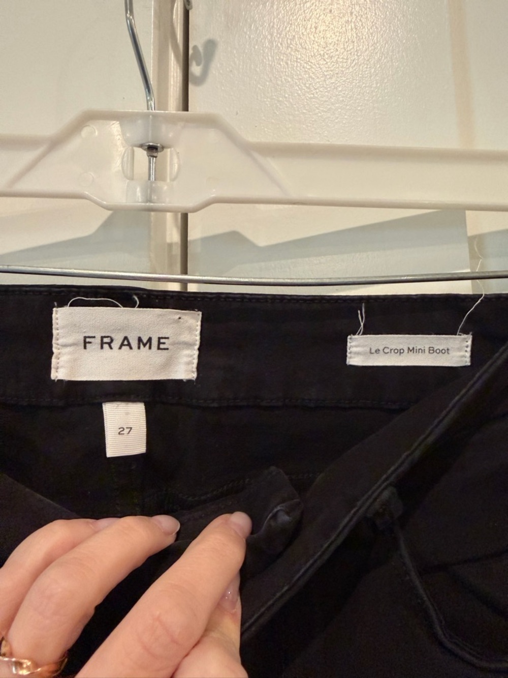Frame Denim Black Le Crop Mini Boot in Size 27 EUC Day to Night Capsule Luxury - Picture 12 of 12
